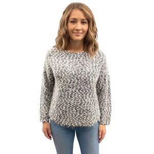 Two by Vince Camuto Sweater, Gray & White, Size S